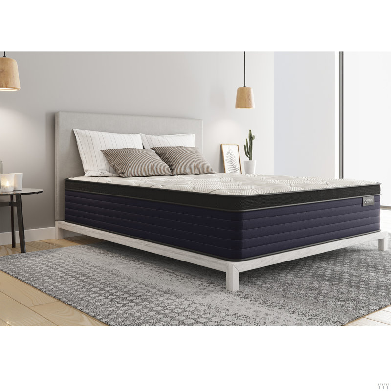 Diamond Cleo Cool Copper Ulta Support, hybride en mousse à mémoire de forme avec luxueux plateau Euro 14 po - ferme, certifié Greenguard Gold, fabriqué aux États-Unis