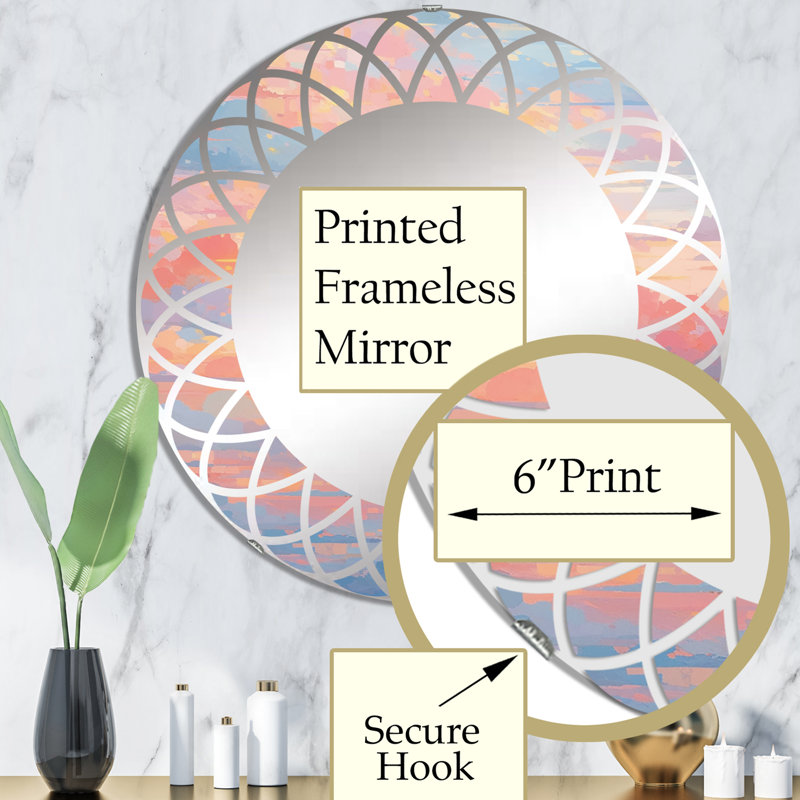Miroir mural rond Ophira, 32 po x 32 po