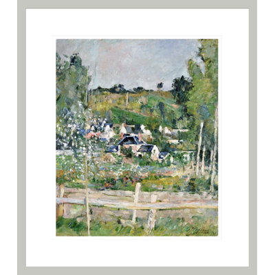 A View of Auvers-Sur-Oise; The Fence by Paul Cézanne -Framed Giclee Print