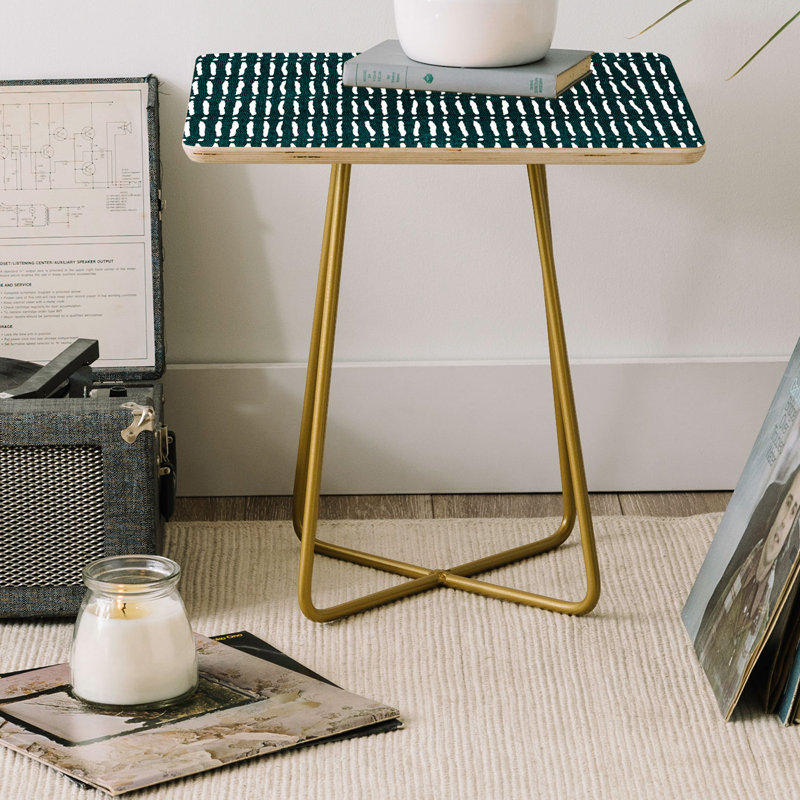 Table de bout à pieds croisés, Aigue-marine