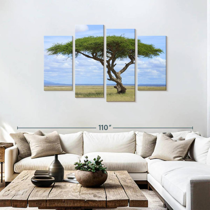 Acacia Harnek dans la savane, H 48 po x l 75 po