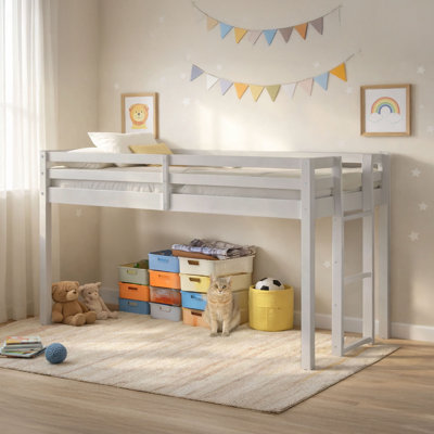 Alaterre Furniture Jasper Low Twin Loft Bed, Grey