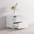 Astorga 19.7" Nightstand with 16-Color LED Lighting, High Gloss Finish-903121002
