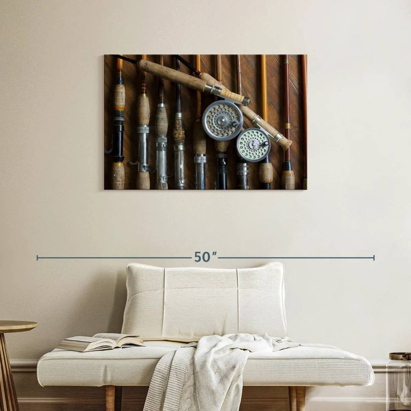 Senne Old Fly Fishing Rods, 24" H x 36" W