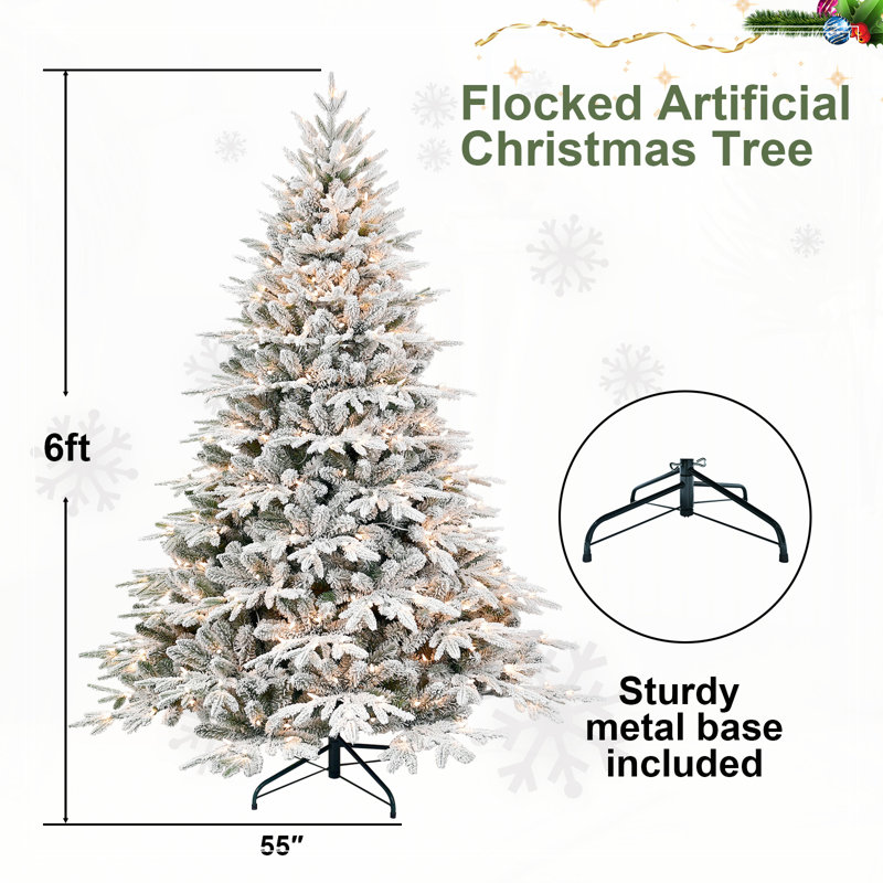 Arbre de Noël artificiel enneigé 4 pi, H 4 pi