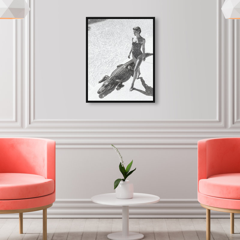 Reptilian Elegance II Print by Oliver Gal, 21"H x 17"W, Black Floater Frame