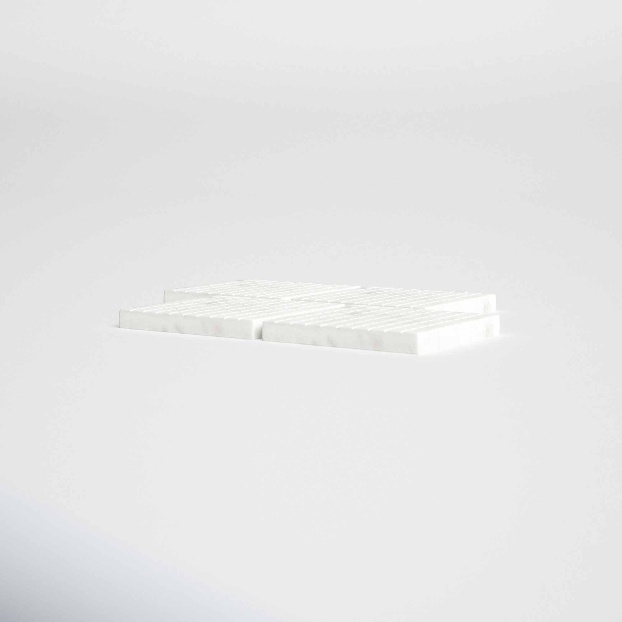 Alina Marquise Raw Edge Marble Coaster Set - Thumbnail 2