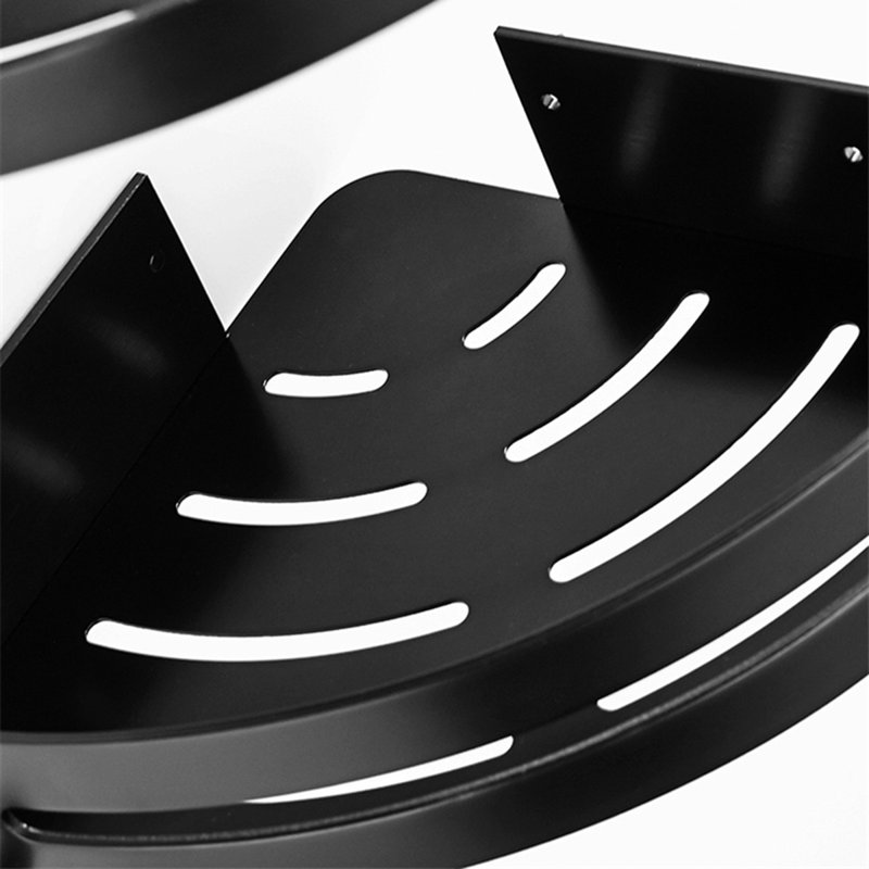 Aniayah Suction Shower Basket, Black