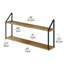 Tablette en bois massif 2 pièces Ternate-103490017-103490018