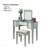 Transitional Style  1pc Vanity W/ Stool Set Core Design Storage Drawers Central Mirror Padded Stool Silver Finish Bedroom Furniture-925083231