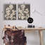 Ensemble de 2 estampes de fleurs sur fond bourgogne sur bourgogne, design par June Erica Vess-114338193-114338186
