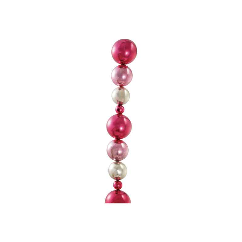 Silver & Pink Ball Garland