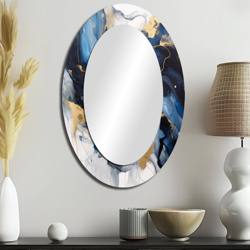 McKibbens - Miroir abstrait en métal, 36 po x 24 po