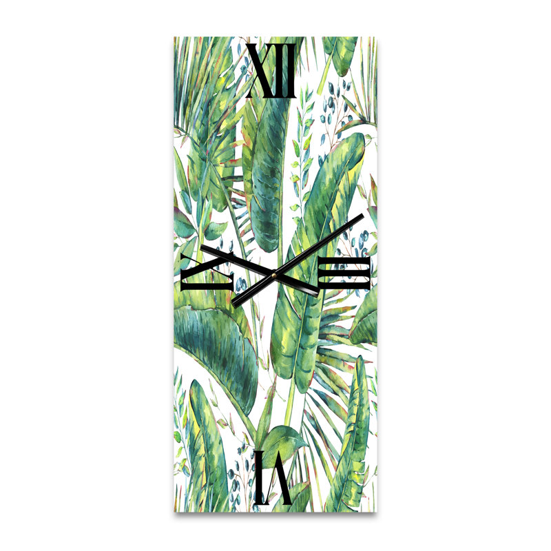 Horloge murale feuilles de bananier, Grand