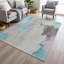 Tapis bleu sarcelle lavable à la machine intérieur / extérieur Xhevrie-538867858