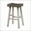 Ensemble de 2 tabourets de style transitionnel en bois massif avec assise profilée, hauteur 74 cm (29 pouces), assemblage facile