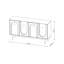 154 cm W Chest of 4 Drawers