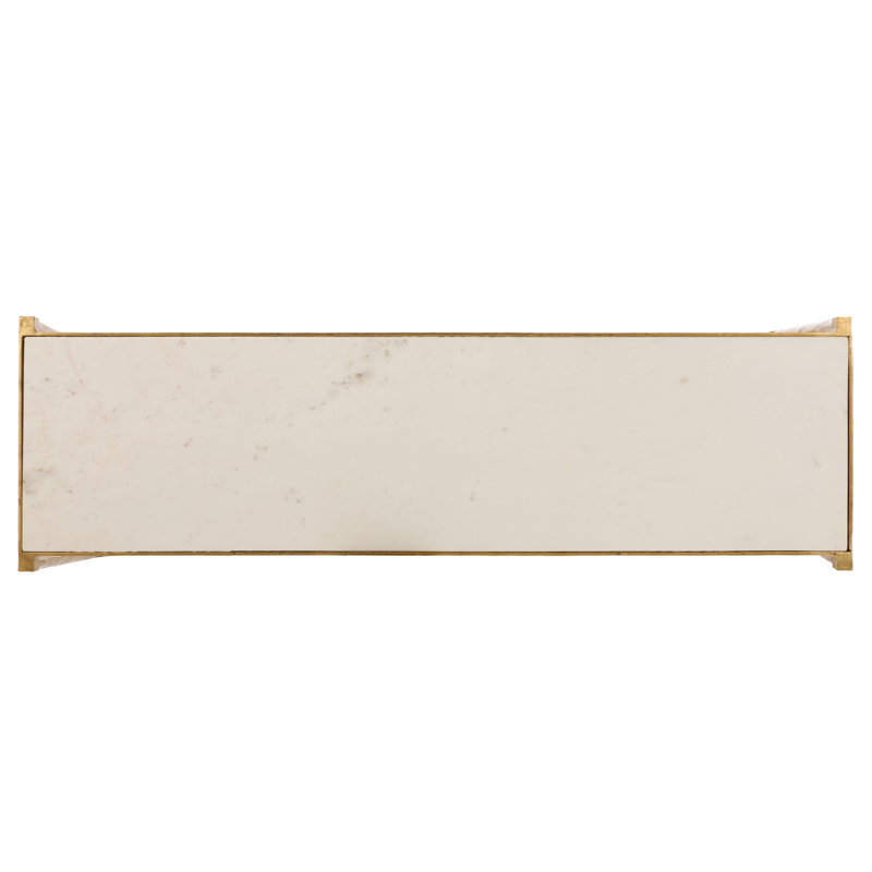 Isabellina Metal And Marble Console Table, Brass