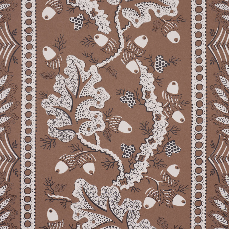 Richmond Striped Wallpaper Roll, Brown