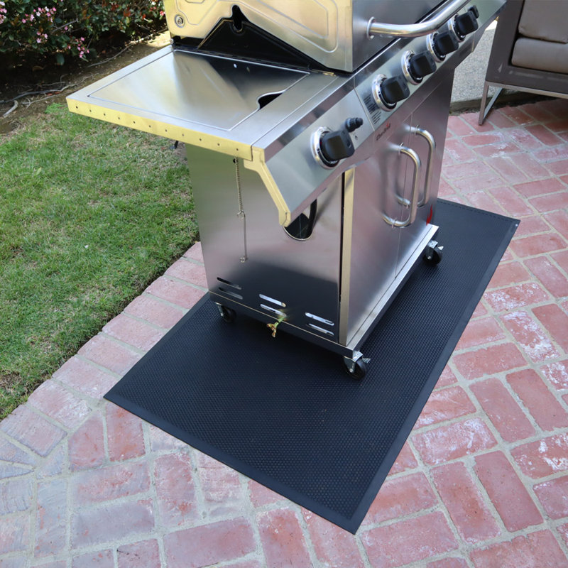 Tapis sous-barbecue en caoutchouc