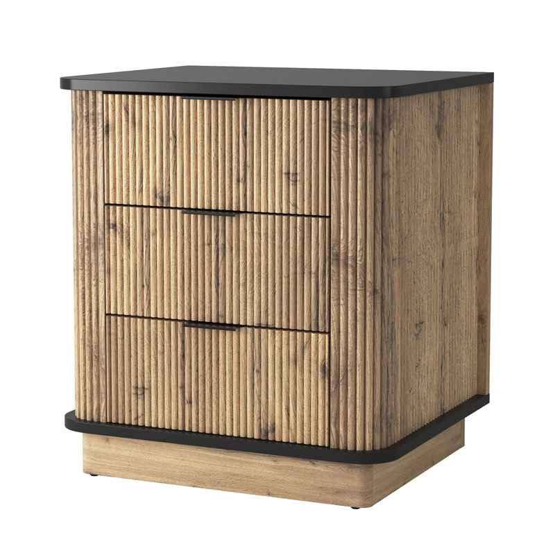 Multi-Functional Three-Drawer Nightstand with Ample Storage Space??