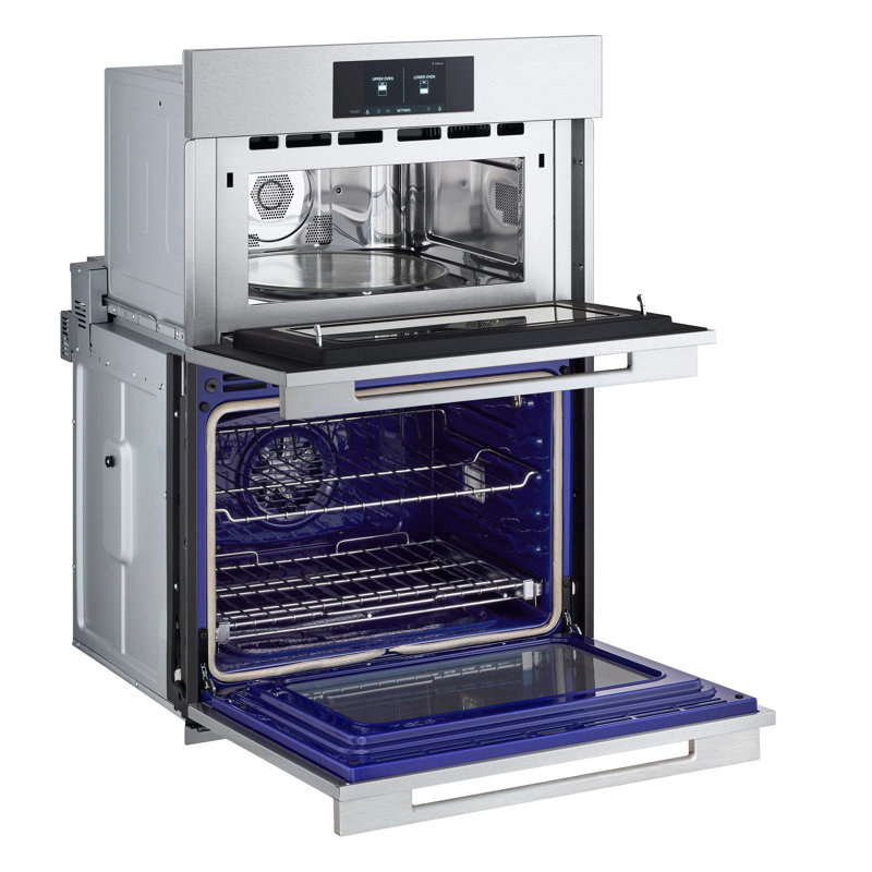 30" Matte Black Smart Combination Wall Oven