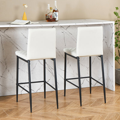 Rolands Upholstered Counter Stool with Metal Frame