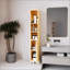Armoire haute et mince en bambou naturel grande capacité, parfaite pour organiser les salles de bain et les petits espaces