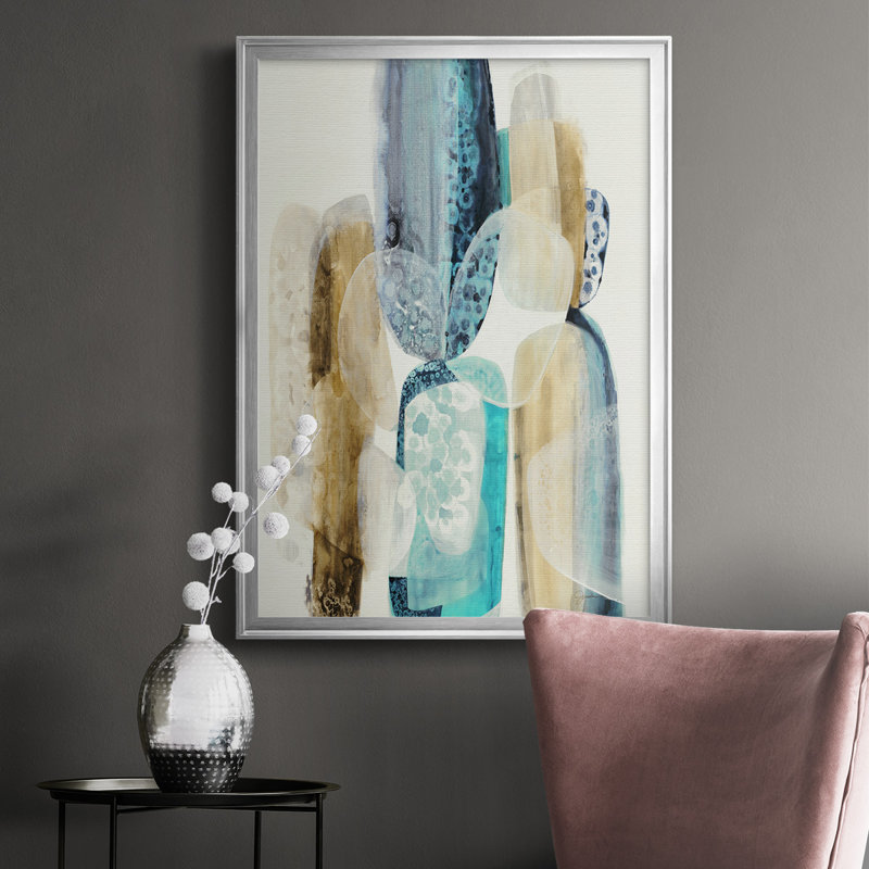 «Mood Elevator», reproduction encadrée de qualité supérieure - prête à être accrochée, H 36,5 po x l 26,5 po x P 1 po, Argent
