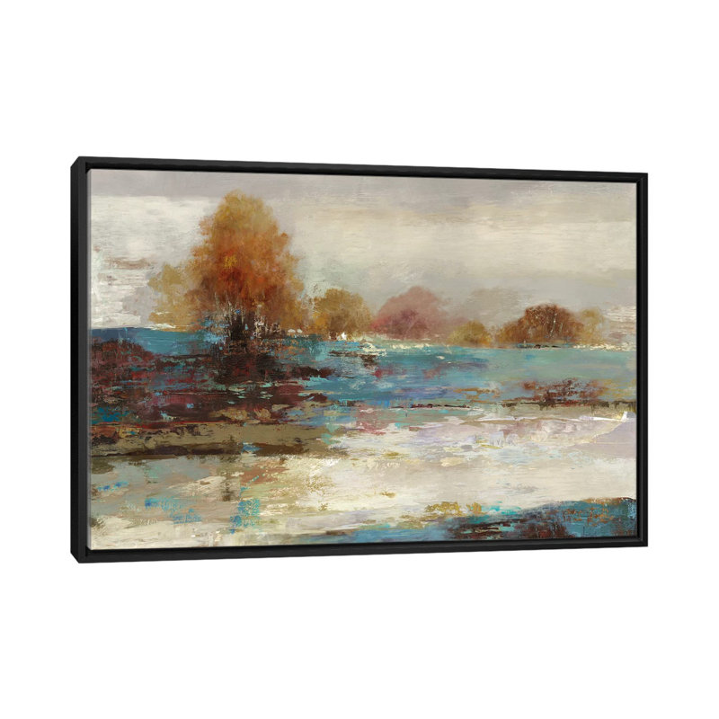 " Overlooking " by PI Studio, 18" H x 26" W x 1.5" D, Black Framed Canvas, No Mat