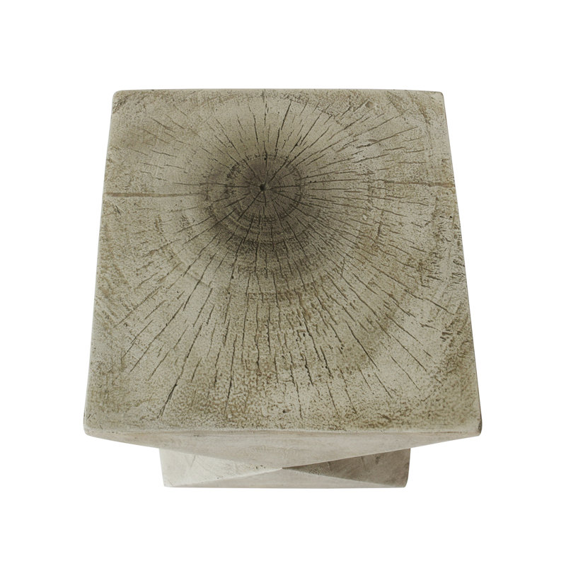 Manuel Light Gray Lightweight Concrete Hourglass Accent Table