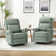 Anouschka 30.5" Wide Swivel Rocking Genuine Leather Manual Recliner