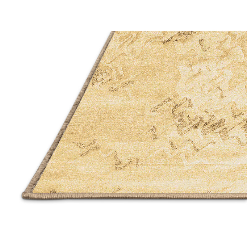 Leemichael Washable Abstract Indoor Rug, Rectangle 6' x 9'
