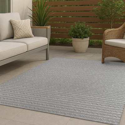 Chevron Stripe Non-Slip Outdoor Rug