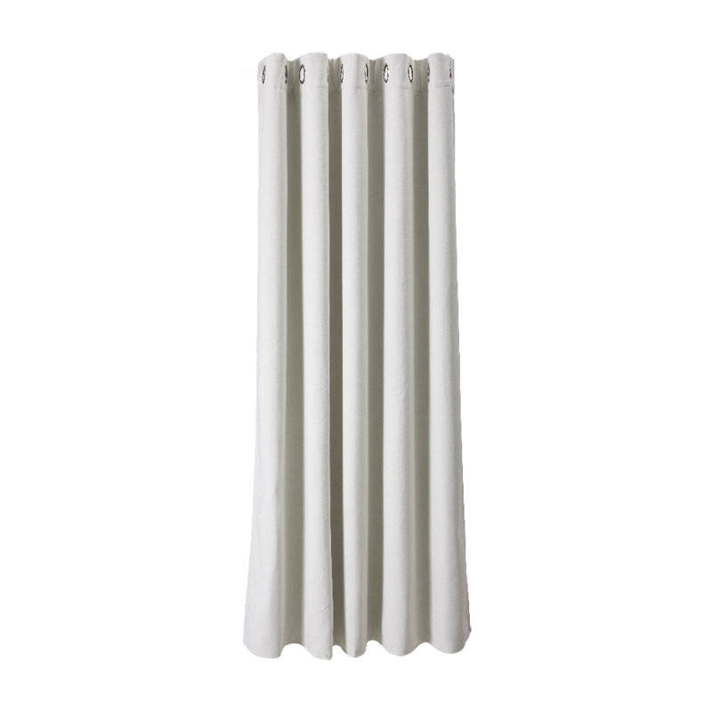 Sheer Curtain Pair, Beige/White, 117cm Width x 183cm Drop