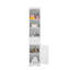 Armoire de salle de bain avec tiroir: blanc, tablette réglable, rangement autoportant de style compact - tablette et tiroir-949980595-949980598