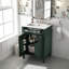 Meuble-lavabo 24 po avec 2 portes et tiroir escamotable, armoire de rangement de salle de bain avec lavabo, portes à fermeture en douceur avec organisateurs-126233984