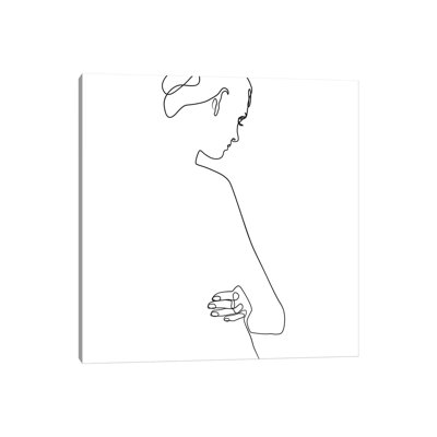 Femme ?20 Square by Blek Prints - Wrapped Canvas Print