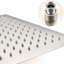 Douche de plafond au fini nickel brossé - tête de 12 po et douchette autonettoyante à douchette naturelle à effet de pluie compatible avec tous les accoudoirs ordinaires conforme à la norme américaine Aggrate et Mimicry-118625519