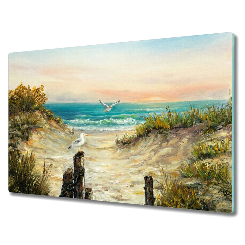 Palou Tempered Glass Sea Birds Chopping Board, 52cm x 60cm