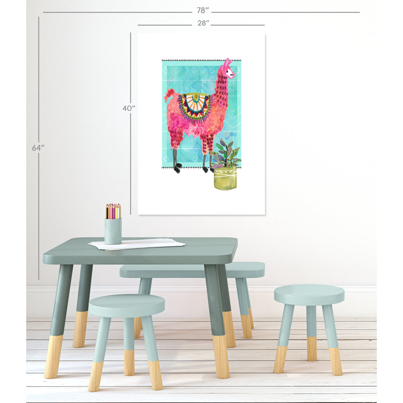 Impression sur papier roulé «Lovely Llama III», H 40 po x l 28 po x P 1 po