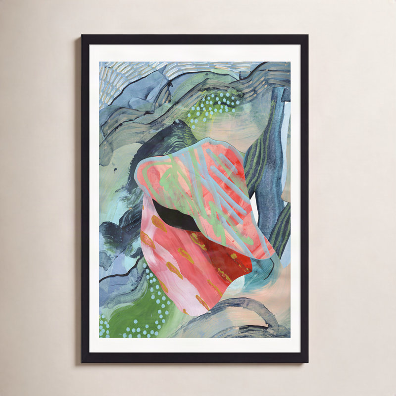 The Heart of the Matter by K'era Morgan, Black Paper Single Picture Framed, White, 48" H x 36" W
