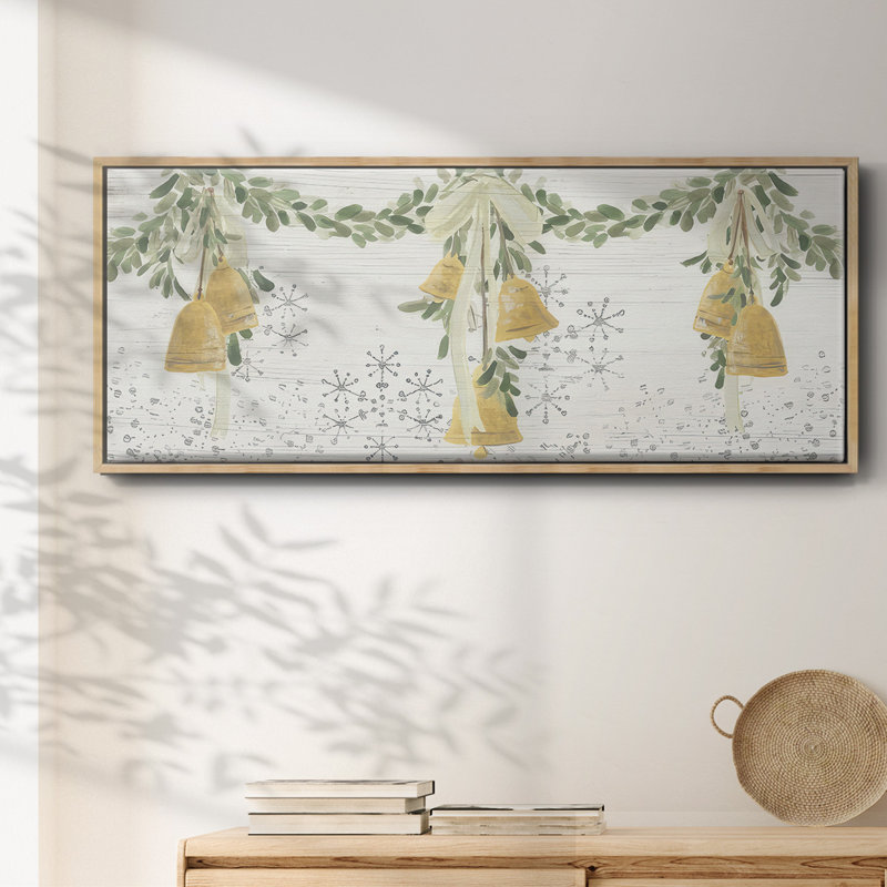 Holidy Bells- Framed Canvas, 20" H x 50" W