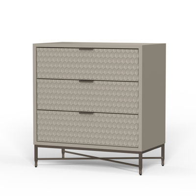 Commode standard en bois à 3 tiroirs l 32 po Capra