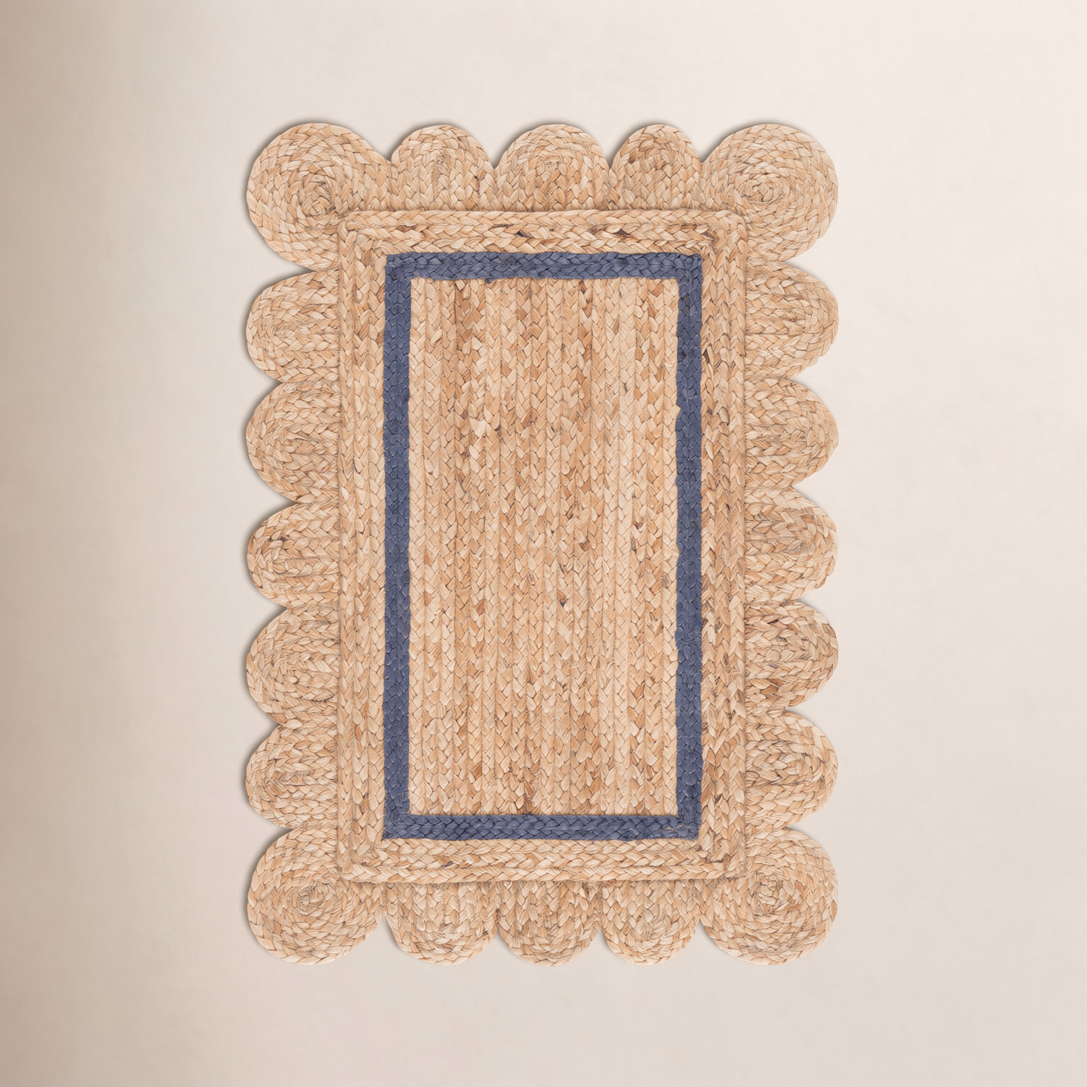 Inaki Hand-Woven Geometric Jute Rug, Rectangle 3' x 5'
