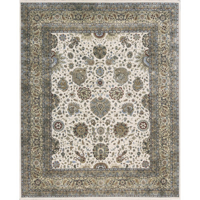 Kashan Wool Oriental Area Rug