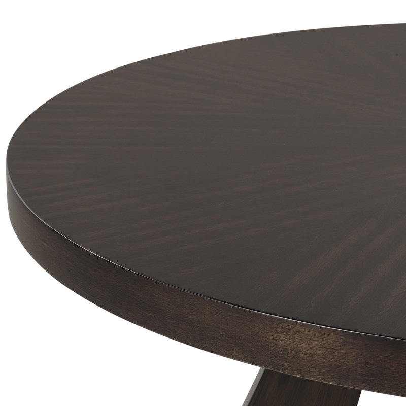 Ensemble de table ronde et 4 chaises en bois de châtaignier 47 po