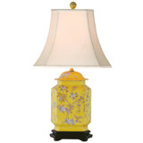 Lampe de table jaune 21 po Abigail