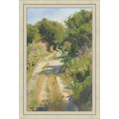 Tennis Court Path - Peinture encadrée sur papier