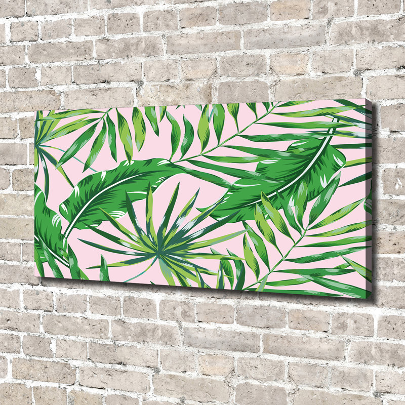 Tropical Leaves - Print on Canvas, Canvas, 70cm H x 140cm W